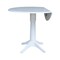 International Concepts Round 42, Round dual drop Leaf Pedestal Table, 36.3  inH, White, 42 W, 42 L, 36.3 in H, Wood, White K08-42DPT-27B-6B - alternate 2